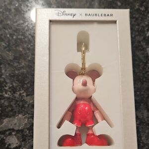 Mickey Mouse Baublebar Keychain - Red and Pink
